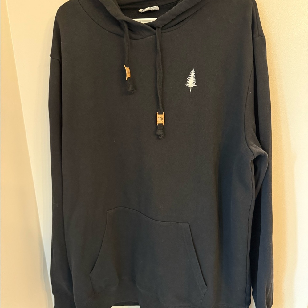 tentree Black Hoodie with Tree Emblem
